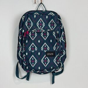 Hawaiian Computer Sleeve Backpack Teal Pink Print